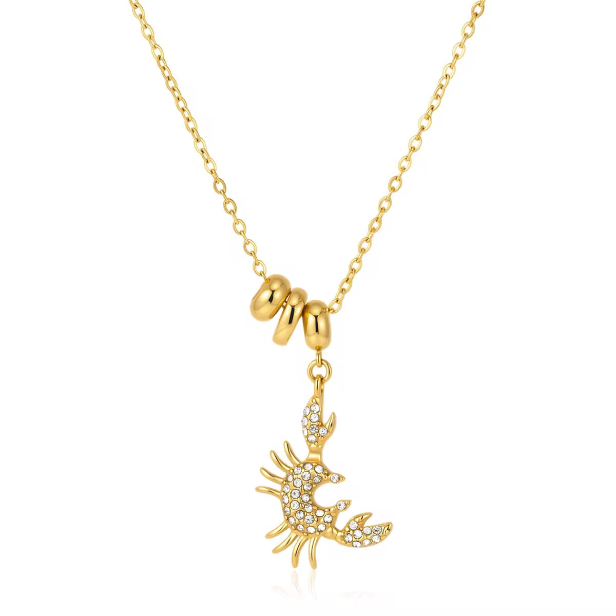 Golden Crab Necklace