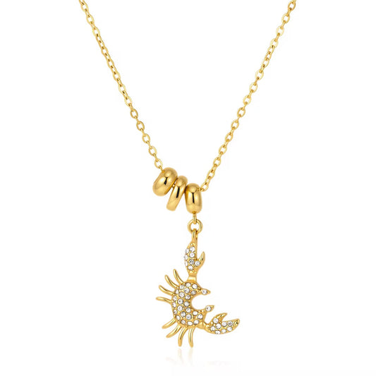 Golden Crab Necklace