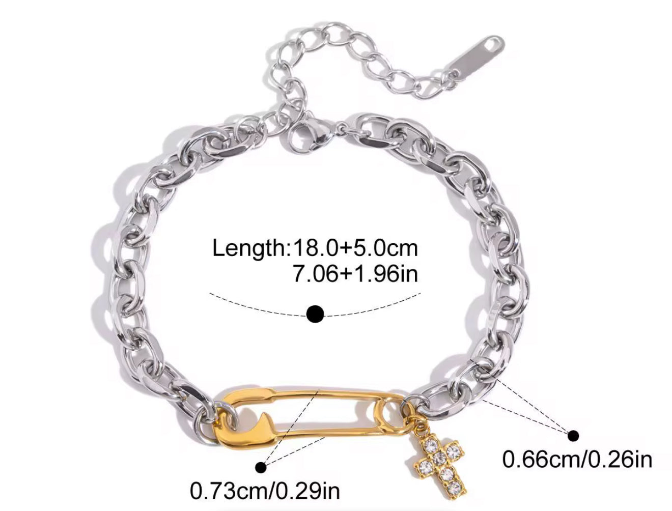 Cross Charm Bracelet