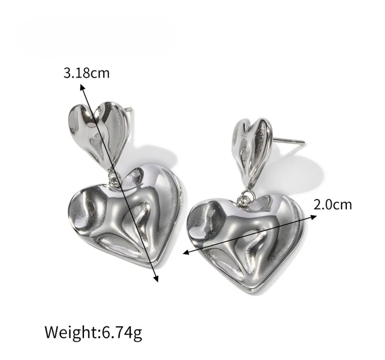 Irregular Heart Earrings