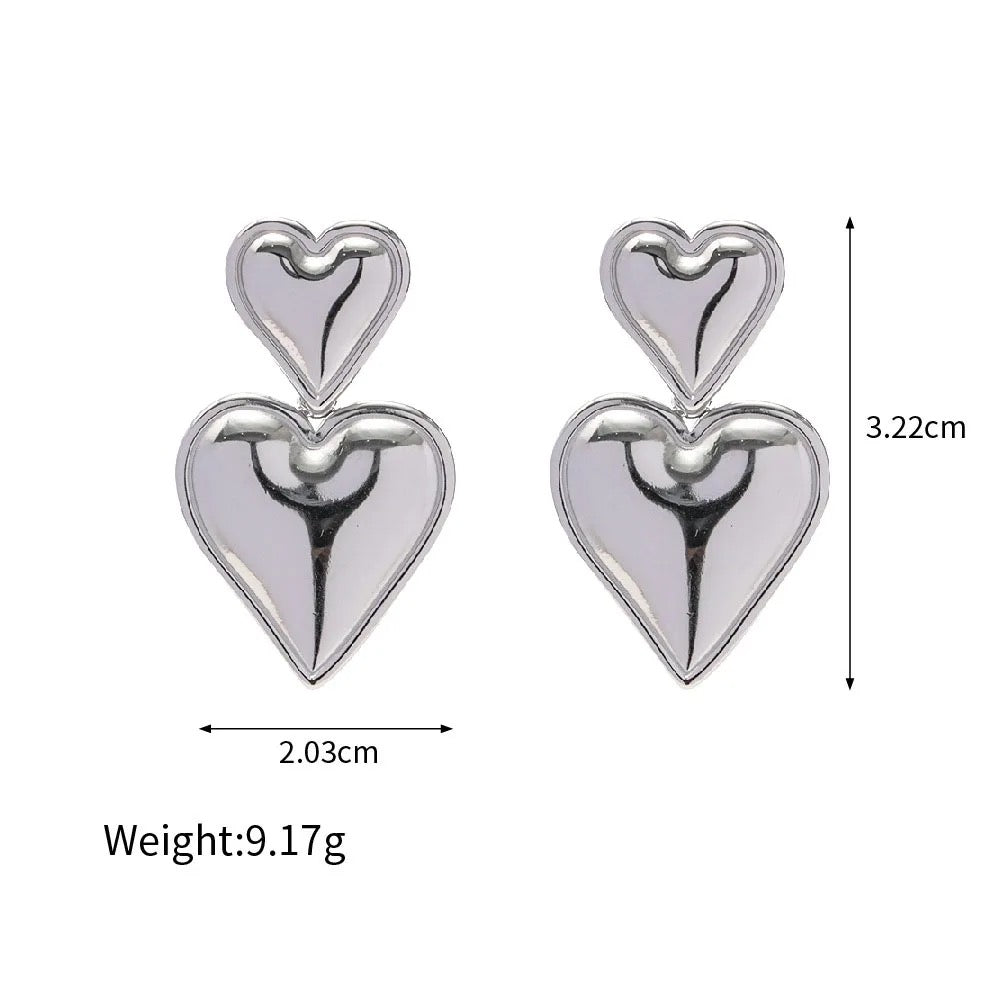 Double Heart Earrings