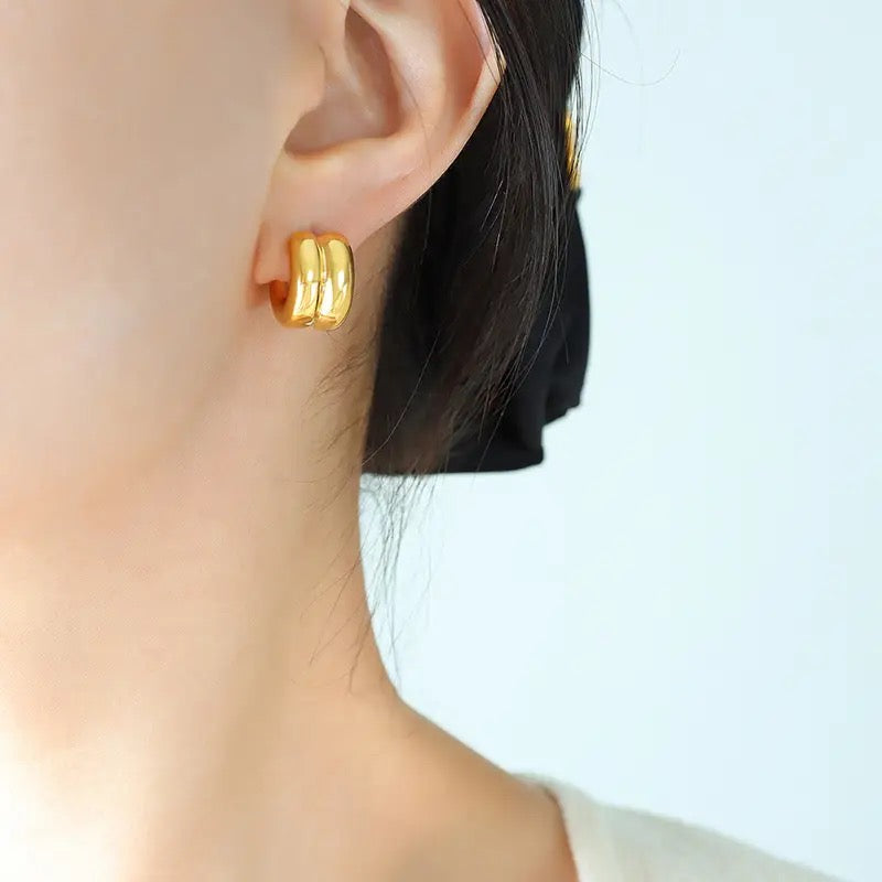 Double Layers Mini Hoops