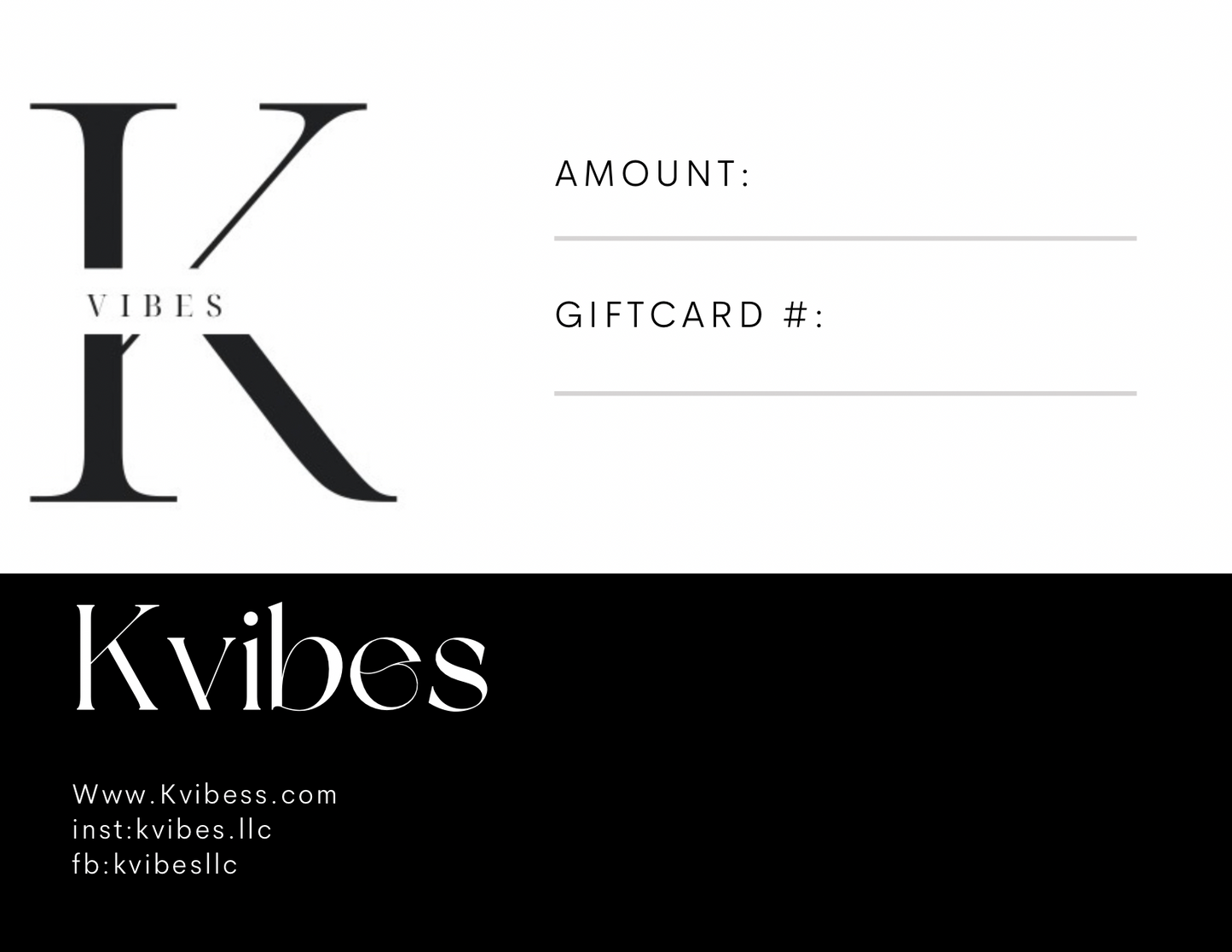 KVIBES Gift Card