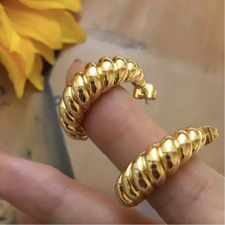 Small Croissant Hoops